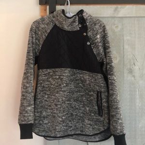 Abercrombie Asymetrical snap up Fleece size M